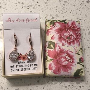 Sparkly rose gold (in color) earrings